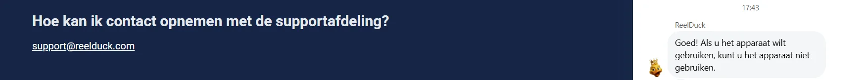 ReelDuck Casino Klantenservice